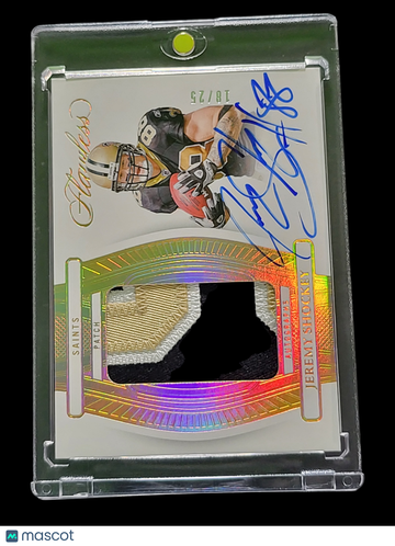2025 Panini Flawless Jeremy Shockey #PA-JSY /25 Patch Memorabilia