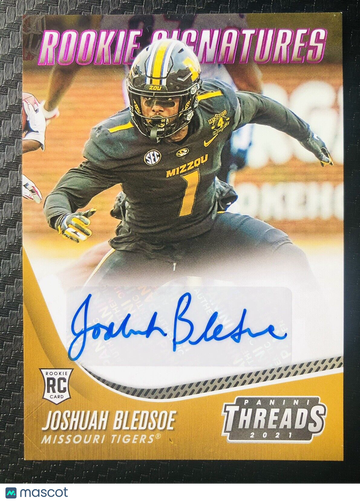 Joshuah Bledsoe 2021 Chronicles Threads Draft Picks Rookie Auto Missouri Tigers
