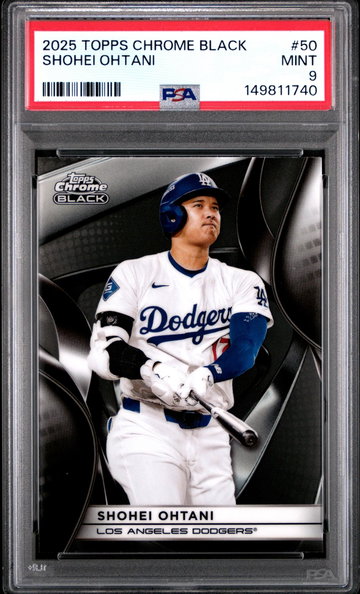 2025 Topps Chrome Black Shohei Ohtani #50 PSA 9