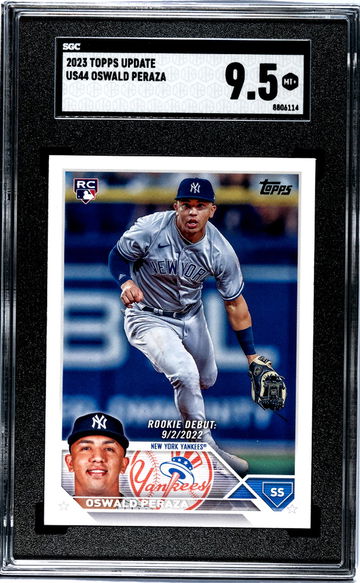2023 Topps Update Oswald Peraza #US44 RC SGC 9.5