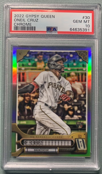 2022 gypsy Queen O’Neil Cruz #30 RC Chrome refractor PSA 10