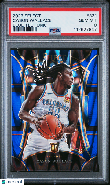 2023 Panini Select Cason Wallace #321 Blue Tectonic PSA 10