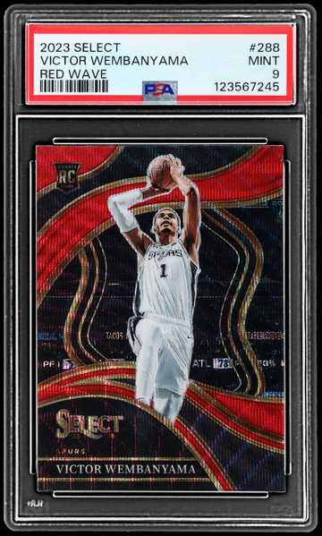 2023 Panini Select Victor Wembanyama Courtside Red Wave PSA 9 RC