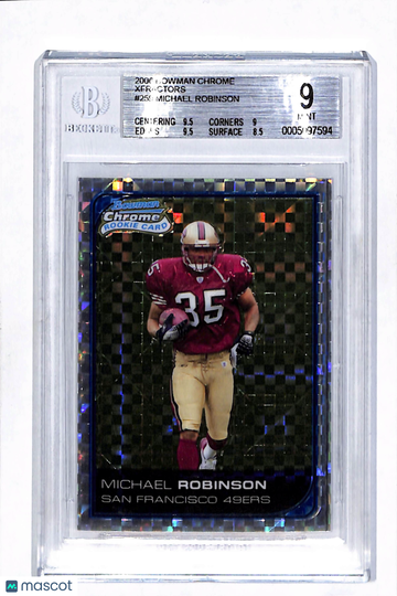 2006 Bowman Chrome Xfractors Michael Robinson #259 BGS 9