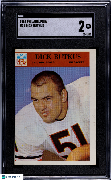 1966 Philadelphia Dick Butkus #31 SGC 2