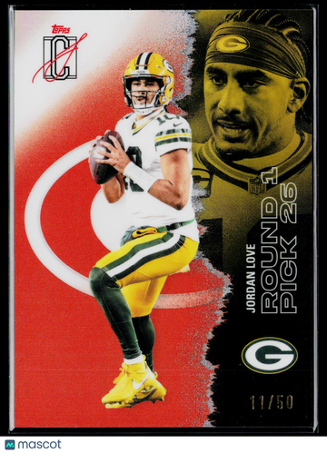 2025 Topps Signature Class Jordan Love #21 Orange /50 QB1 SN