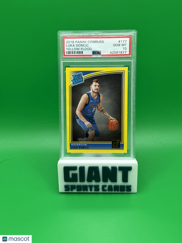 2018 Panini Donruss Luka Doncic #177 Yellow Flood PSA 10