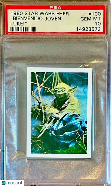 POP 2 PSA 10 RC Yoda 1980 Star Wars Fher Spanish Vintage Sticker Rookie ESB Rare