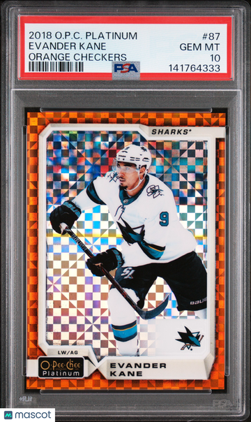 2018-19 O-Pee-Chee Platinum Evander Kane #87 Orange Checkers /25 PSA 10