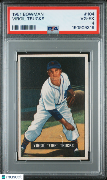 1951 Bowman Virgil Trucks #104 PSA 4