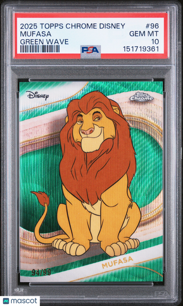 2025 Topps Chrome Disney Mufasa #96 PSA 10