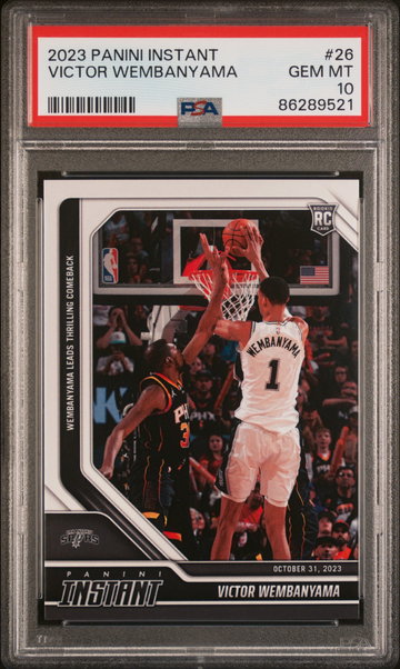 2023 PANINI INSTANT NBA VICTOR WEMBANYAMA #26 RC ROOKIE PSA 10