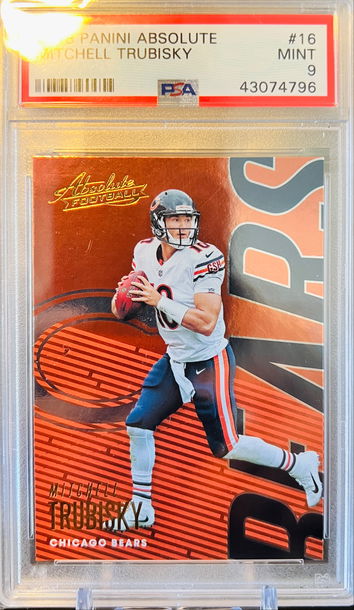 ⭐️ 2018 Panini Absolute Mitchell Trubisky #16 PSA 9 FOIL 📈🔥🔥🔥