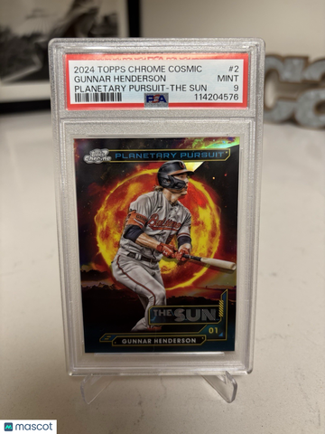 2024 Topps Cosmic Chrome Gunnar Henderson #PPS-2 Sun Parallel/Variety Insert PSA 9