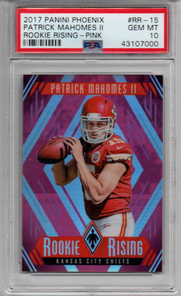 2017 PANINI PHOENIX PATRICK MAHOMES II ROOKIE RISING PINK /199