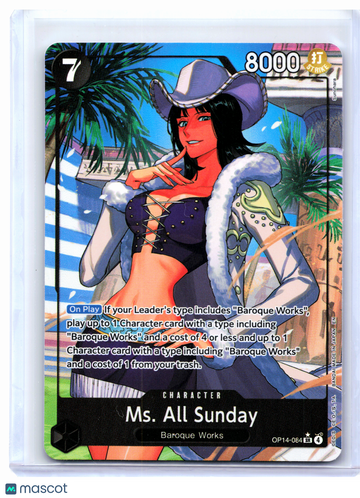 The Azure Sea's Seven Ms. All Sunday (Alternate Art) Foil Super Rare #OP14-084