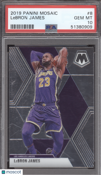 2019 Panini Mosaic LeBron James #8 PSA 10