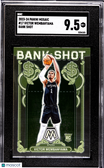2023 Panini Mosaic Victor Wembanyama #17 Bank Shot Rookie SGC 9.5
