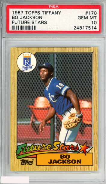 1987 TOPPS TIFFANY BO JACKSON #170 FUTURE STARS ROOKIE RC PSA 10 GEM MT