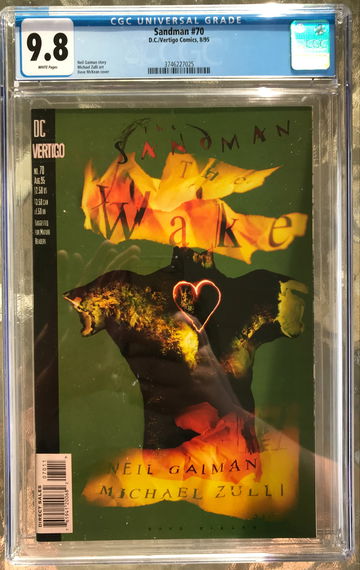 Sandman #70 (1995) CGC 9.8 -- White pages; Dave McKean cover; Neil Gaiman