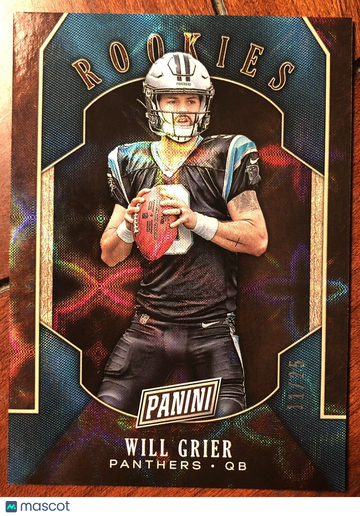 Will Grier 2019 Black Friday Rookies Galactic Windows Short Print #11/25 Jaguars