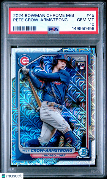 2024 Bowman Chrome Mega Box Pete Crow-Armstrong #45 Rookie PSA 10