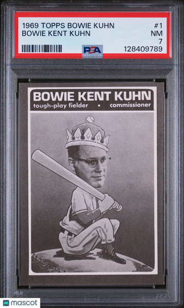 1969 Topps Bowie Kuhn Bowie Kent Kuhn #1 PSA 7