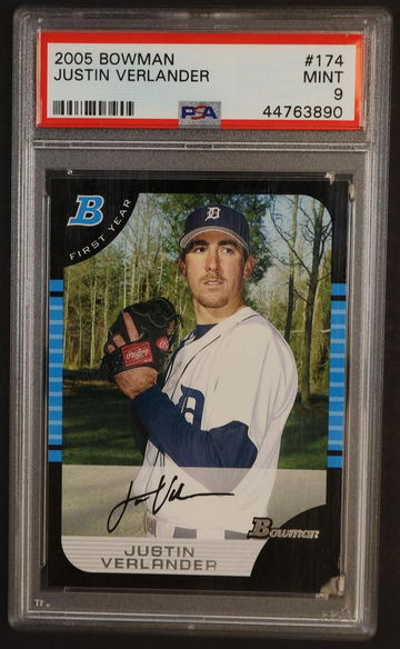 2005 Bowman Justin Verlander #174 PSA 9
