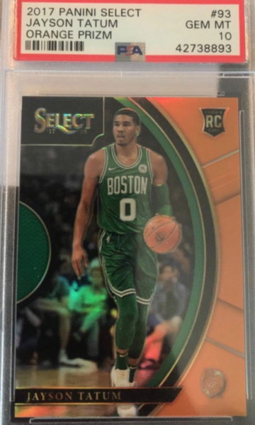 2017-18 Select Jayson Tatum Orange Prizm #’d /75  PSA 10