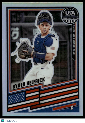 2026 Panini Stars & Stripes Prizm USA Baseball Ryder Helfrick #156 Base Prizms Silver