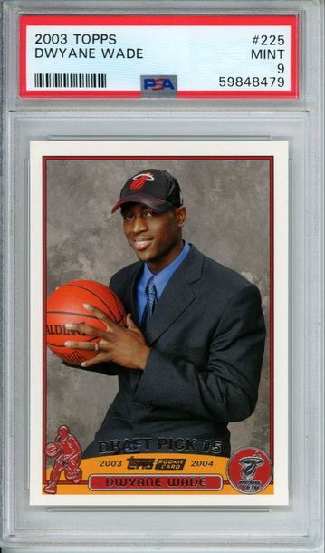 DWAYNE DWYANE WADE 2003 Topps #225 ROOKIE PSA 9 MINT Miami Heat HOF RC