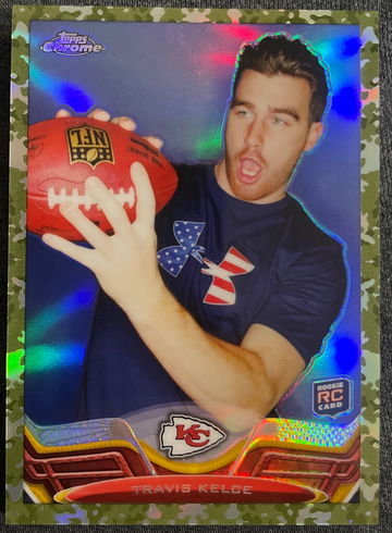 2013 Topps Chrome Travis Kelce Rookie Camo /499