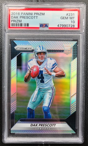 2016 Panini Prizm Dak Prescott RC Silver Prizm #231 PSA 10