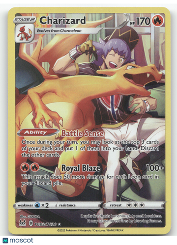 2022 SWSH Brilliant Stars Charizard Holo Rare #TG03/TG30