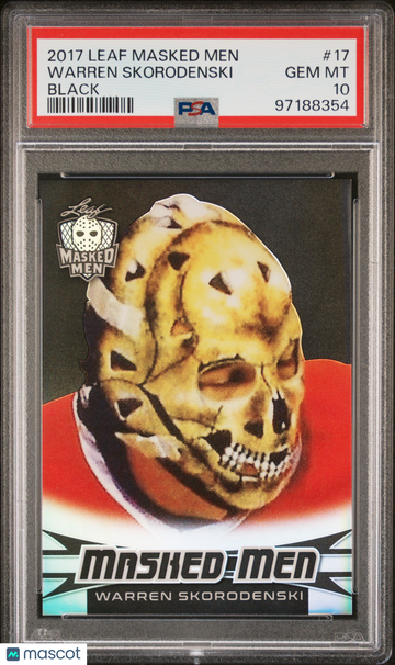 2017 Leaf Masked Men Warren Skorodenski #17 Black PSA 10