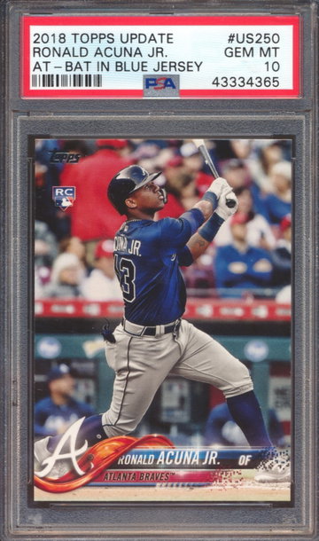2018 Topps Update #US250 Ronald Acuna Jr RC PSA 10 43334365