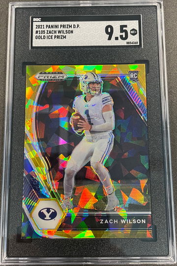 2021 Panini Prizm Draft Picks Zach Wilson RC Gold Ice Prizm #105 SGC 9.5