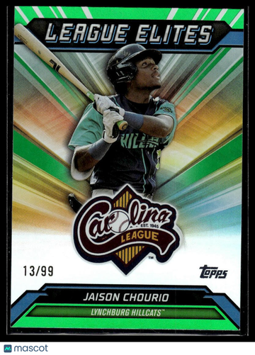 2025 Topps Pro Debut Jaison Chourio #LE-14 League Elites Green Foil SN