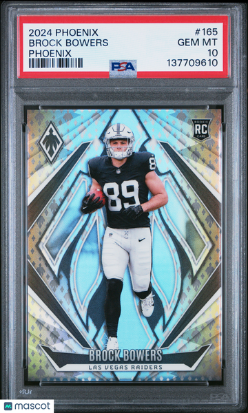 2024 Panini Phoenix Brock Bowers #165 PSA 10