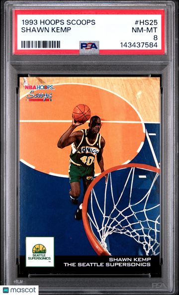 1993 Hoops Scoops Shawn Kemp #HS25 PSA 8