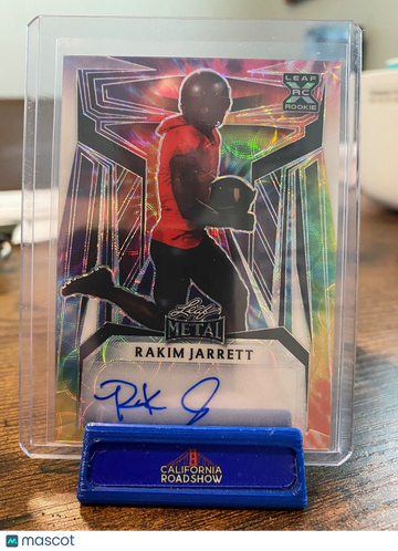 2023 Leaf Rakim Jarrett #BA-RJ1 Tricolor Rookie Leaf