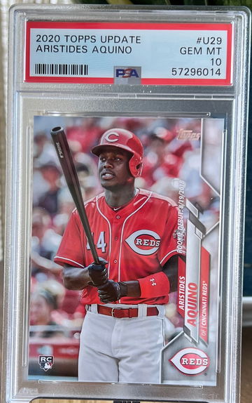 2020 Topps Update Aristides Aquino Rookie Card RC PSA 10 Gem Mint #U-29 #U29 🔥