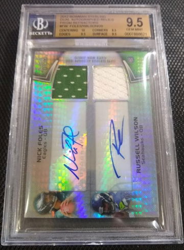 Russell Wilson Nick Foles JERSEY NUMBER RPA 9.5/10 !!!!!!!!!!!