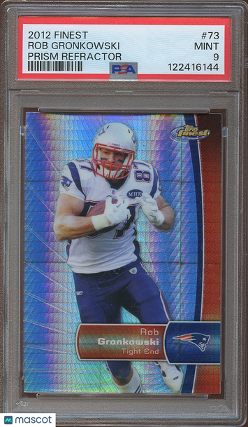 2012 Finest Rob Gronkowski #12 Prism Refractor PSA 9