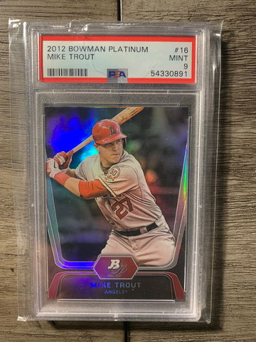 2012 Bowman Platinum Mike Trout PSA 9