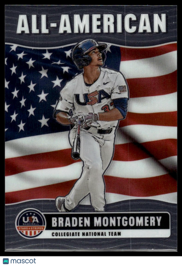 2026 Panini Stars & Stripes Prizm USA Baseball Braden Montgomery #17 All-American