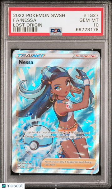 2022 Pokemon Sword & Shield Lost Origin Nessa Fa Lost Origin PSA 10 #TG27