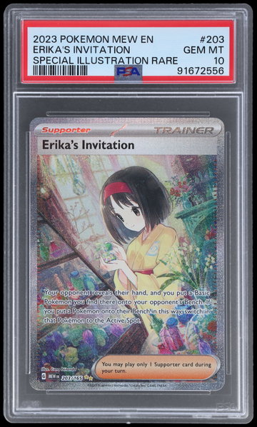 2023 Pokemon Mew Erika's Invitation Special Illustration Rare PSA 10