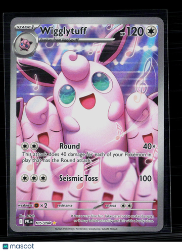 Pokemon 2025 Prismatic Evolutions Wigglytuff #105/94
