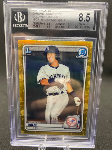 2020 Bowman Chrome Anthony Volpe Gold Refractor #/50